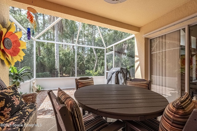 view of sunroom