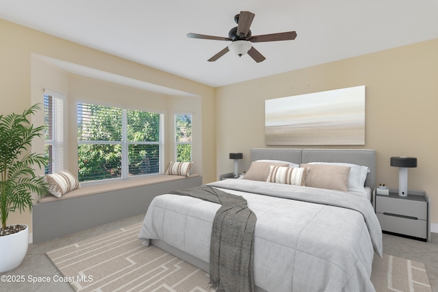 bedroom with ceiling fan