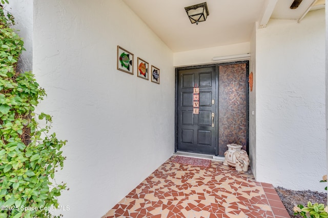 view of doorway to property