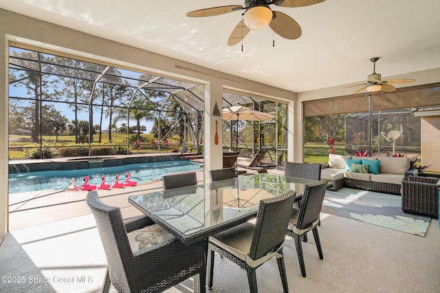 view of sunroom / solarium