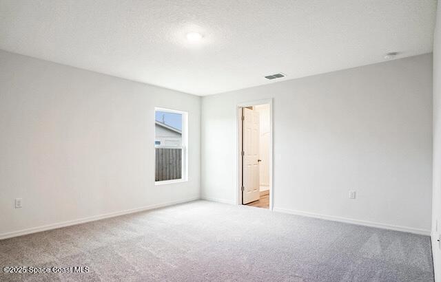 spare room featuring light carpet