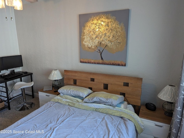 view of carpeted bedroom