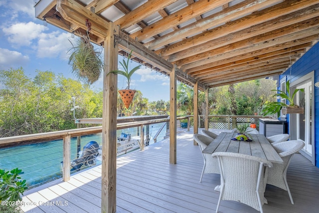 view of wooden deck