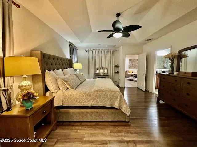 bedroom with hardwood / wood-style flooring