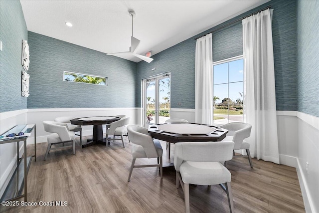 dining room with hardwood / wood-style flooring