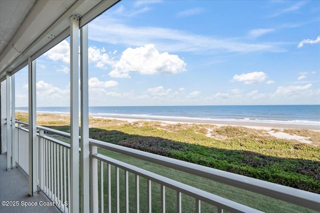 water view with a view of the beach