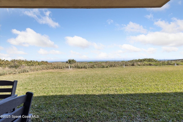 view of yard featuring a rural view