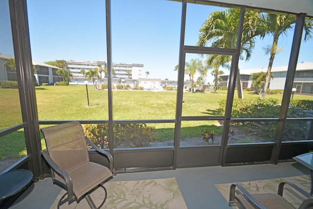 view of sunroom / solarium