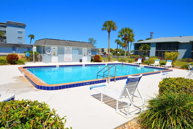 view of pool with a patio