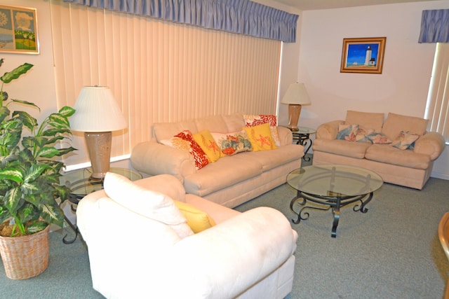 view of carpeted living room