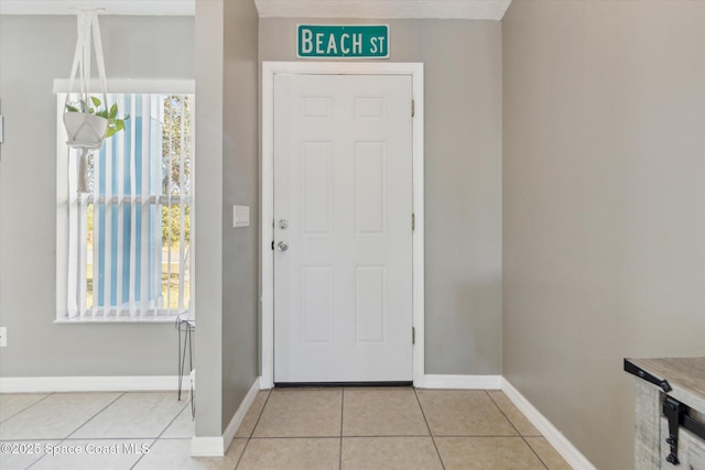 view of tiled entryway