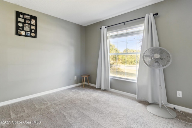 empty room featuring plenty of natural light and carpet floors