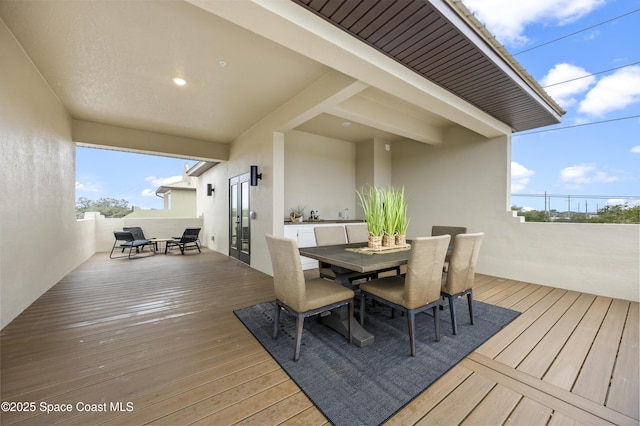 view of wooden deck