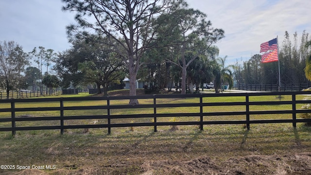 view of gate with a yard