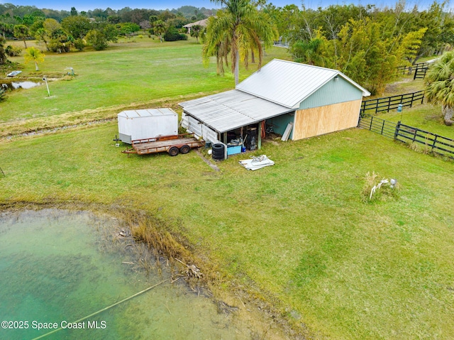 bird's eye view featuring a rural view