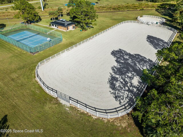 drone / aerial view featuring a rural view