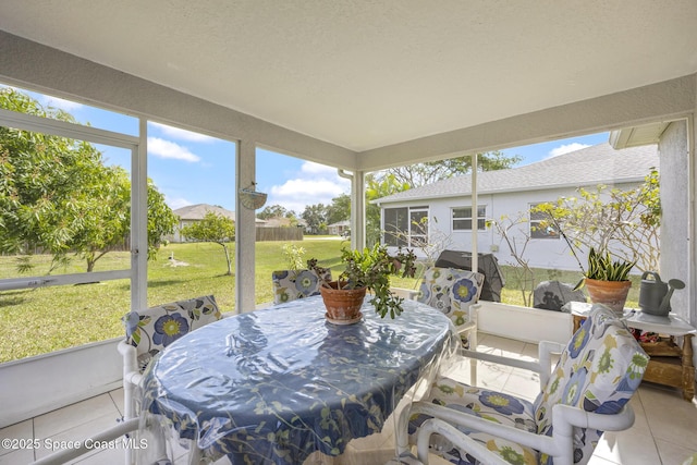 view of sunroom