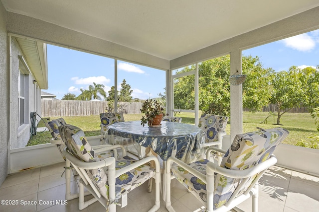 view of sunroom