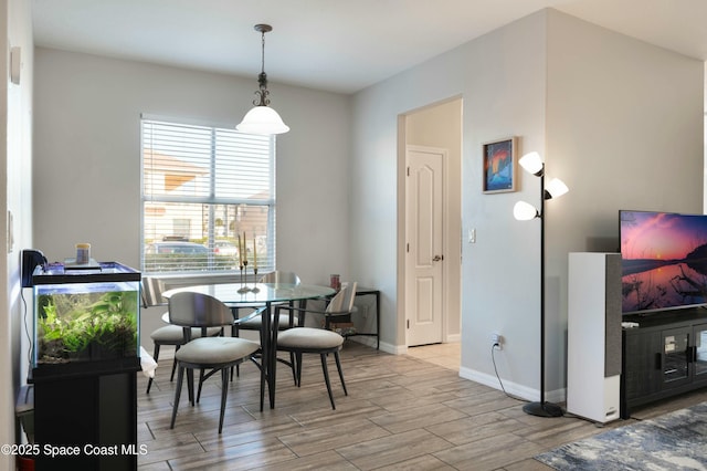 dining area featuring light hardwood / wood-style floors