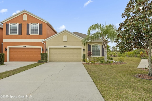 view of front of home featuring a front lawn