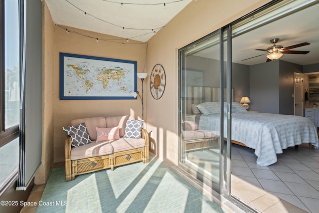 view of tiled bedroom