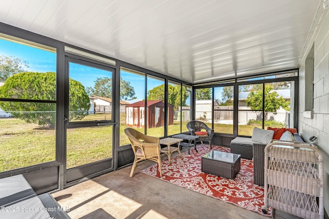 view of sunroom / solarium