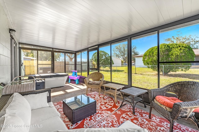 view of sunroom / solarium