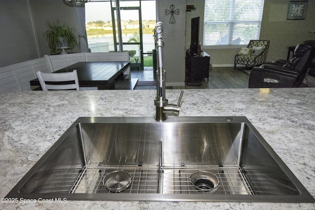 interior details with sink