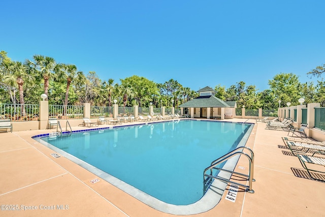 view of pool with a patio area