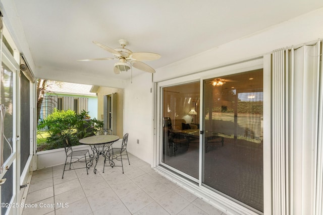 926 Pine Creek Cir NE, Palm Bay, FL 32905 - sunroom with a ceiling fan