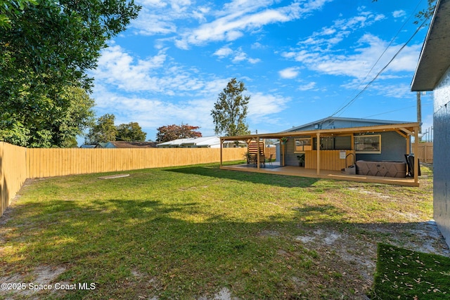 view of yard with a patio