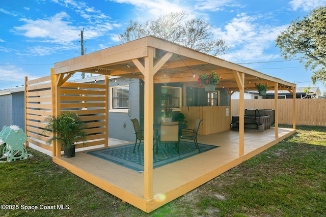 view of wooden deck