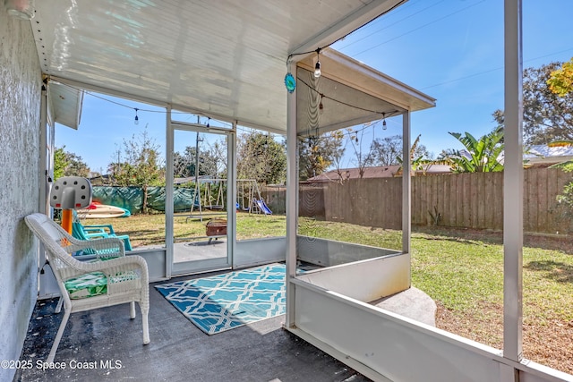 view of sunroom / solarium