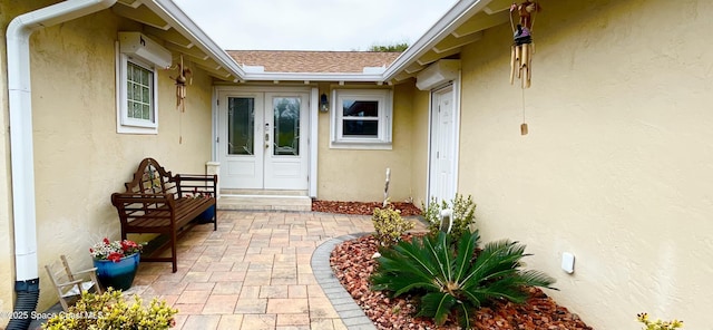 entrance to property with french doors