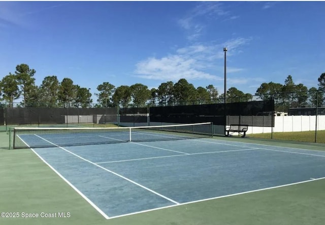 view of tennis court