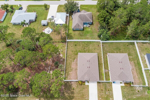 bird's eye view with a residential view