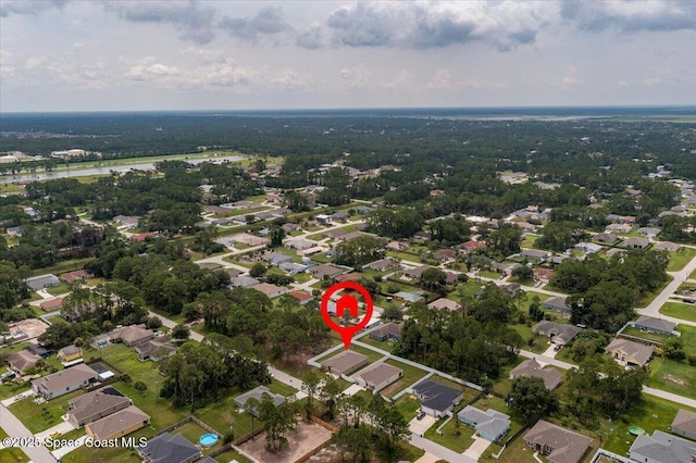 drone / aerial view featuring a residential view