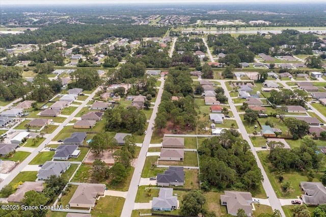 aerial view with a residential view