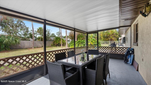 view of sunroom / solarium