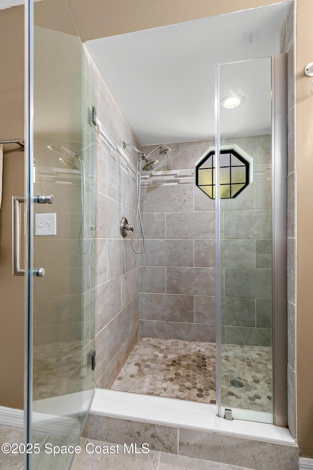 bathroom with walk in shower