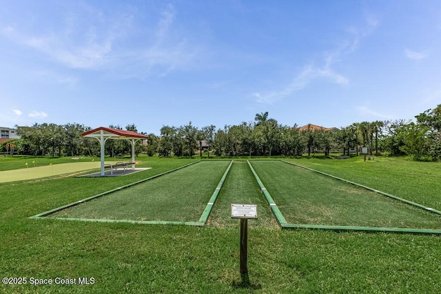 view of community with a yard