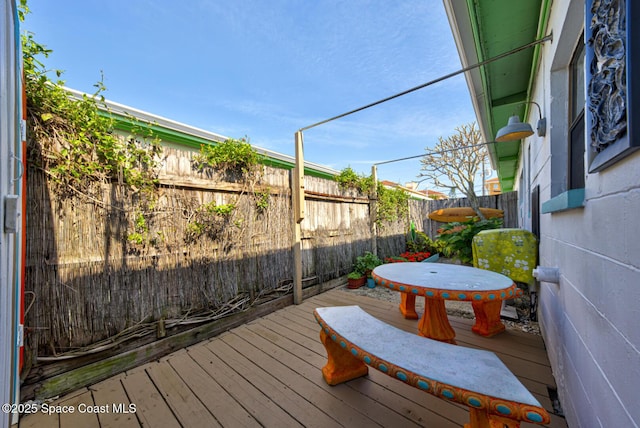 view of wooden deck