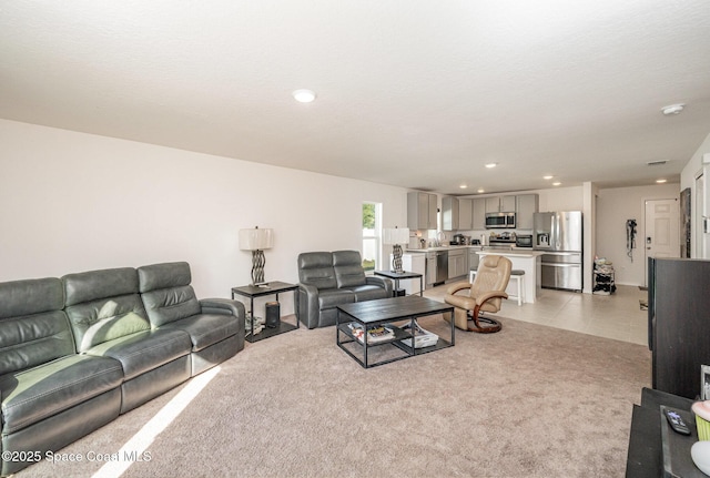 view of carpeted living room