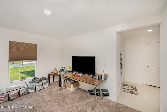 view of carpeted living room