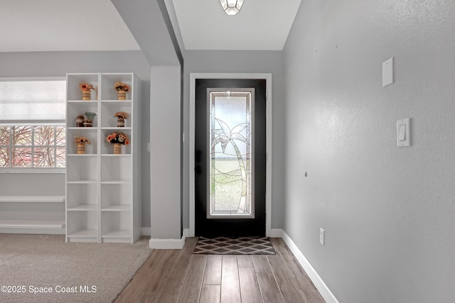 entrance foyer featuring hardwood / wood-style floors and plenty of natural light