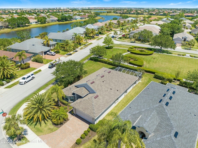 7105 Mendell Way, Melbourne, FL 32940 - birds eye view of property with a residential view and a water view