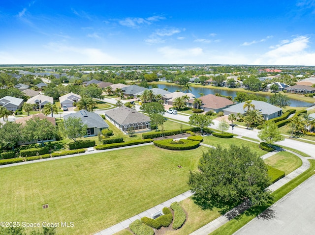 7105 Mendell Way, Melbourne, FL 32940 - bird's eye view with a water view and a residential view
