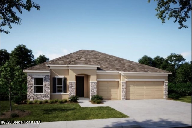 view of front of home featuring a garage