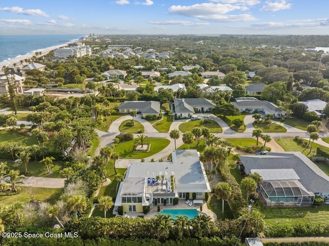 946 Reef Ln, Indian River Shores, FL 32963 - aerial view featuring a residential view and a water view