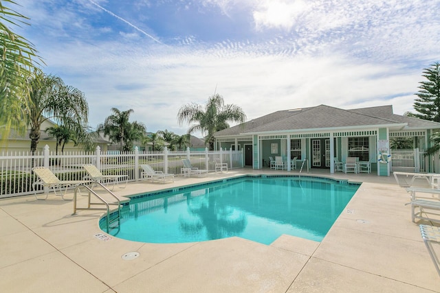 view of pool with a patio